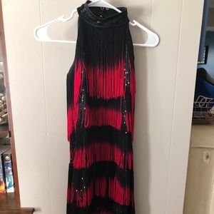 Flapper style leotard dress.